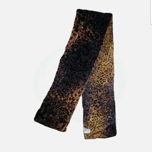 SOLD Talbot's Silk Brown Leopard 56" Rectangle Scarf EC 56" Long Rectangle Scarf